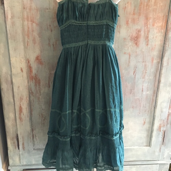 Tocca Dress - Emerald Green - Size 4 - Picture 3 of 4